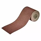 wolfcraft Haft-Schleifpapierrolle 93mm x 4m für Schwingschleifer und Handschleifer - Körnung 80 -Korund - für Holz und Metall - 5811000