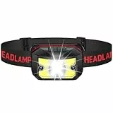 Winzwon Stirnlampe Led Wiederaufladbar, Camping Zubehör für Männer Kopflampe Stirnlampe Kinder mit 8 Lichtmodi Sensor Taschenlampe für Joggen, Angelzubehör Notfall Ausrüstung