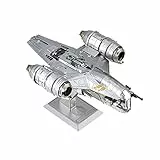 Fascinations ICX217 Metal Earth Metallbausätze - Star Wars The Mandalorian Razor Crest, lasergeschnittener 3D-Konstruktionsbausatz, 3D Metall Puzzle, DIY Modellbausatz, 2.5 Metallplatinen, ab 14 Jahre