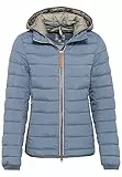 camel active Damen Steppjacke mit Abnehmbarer Kapuze Blau, womenswear-46