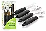 Celley Adaptive Besteck für Senioren und Menschen mit Behinderung – 4-teiliges Set, leicht, ergonomisch