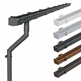 INEFA Dachrinne Kunststoff Set NW68 / 68mm – Kastenrinne 5m Anthrazit – Regenrinne mit Fallrohr Set PVC-U für Gartenhaus