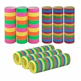 Idena 90255 - Luftschlangen Mix, Set aus 9 Rollen in Pastell-, Neon- und Metallicfarben, 9-18 Abrisse, als Party Deko oder zum Geburtstag