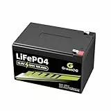 GREENOE 12V 8AH LiFePO4-Batterie mit eingebautem 10A BMS, 3000+ Deep-Cycle, 10 Jahre Lebensdauer, einsetzbar für Solaranlage, Antriebsräder, Fischfinder, Outdoor-Camping, Roller (12V8AH)