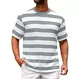 Herren Sommer T-Shirt Rundhals-Ausschnitt Baumwolle Moderner Männer T-Shirts Crew Neck Slim Fit T-Shirt Herren Geschenk Zum Geburtstag/jubiläum/Schulanfang