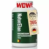 Magnesium Hochdosiert Kapseln - 365 Kapseln(1 Jahr), 664mg davon 400mg elementares Magnesium pro Tagesdosis, Vegan, Magnesiumoxid, in Deutschland produziert