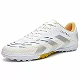 NUTTOPL Fußballschuhe Herren High Top Professionelle Fussballschuhe Professionelle Turf Fußballschuhe Jugendliche Athletics Trainingsschuhe Outdoor Training Sportschuhe Platin Gold 41 EU