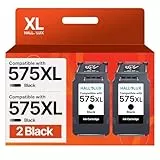 HALLOLUX 575 Black Kompatible für Canon Druckerpatronen 575 576 XL, PG 575 Schwarz für Canon PIXMA TS3750i Patronen TR4755i TR4700 TS3700 TS3500 TR4756i TR4750i TR4751i TS3550i TS3551i (2er-Pack)