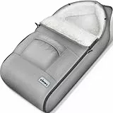 KIDUKU Winterfußsack für Kinderwagen Buggy - Babyfußsack waschbar | Fußsack Babyschale mit Reißverschluss & Tasche