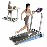 YPOO Laufband Zuhause Klappbar mit Steigung, 140kg Walking Pad Leise für Zuhause Büro, 0.8-8km/h Laufband Schreibtisch mit Neigung, Walkingpad Incline mit Griff/LED-Anzeige/Fernbedienung/APP