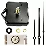 Uhrwerk für Wanduhr Lautlos,Uhrwerke zum Selbsteinbau mit Zeiger,Geräuschloses Uhrwerk DIY Uhr Ersatzteile mit Metallzeiger,Quarzuhrwerk Reparaturset,Ideal als Ersatz Uhrwerke oder Reparatur-Set (A)