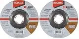Makita E-00402 X-LOCK Schruppscheibe 125 x 6,0 mm, 1 Stück, für die Bearbeitung von Edelstahl, WA36-BF, EN12413, oSa zertifiziert, passend für alle 125 mm X-LOCK Winkelschleifer (Packung mit 2)