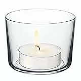 Konzept 11 Teelichtgläser 6er Set, Teelichthalter ideal als Hochzeitsdeko, groß und transparent 7,2 x 5,8 x 8,2 cm. Teelicht und Kerzen Glas für Wohnzimmer