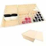 SIMPLE JOY® PAX100 Organizer für ikea Kleiderschrank; passgenau; Stabiler Boden; Schubladen Ordnungssystem für Socken, Unterwäsche, Krawatten; 6er Set (Beige)