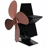 Yctze Kamin-Wärmeventilator, 4 Thermisch Wärmebetriebene Holzofen-Ventilatoren, Zubehör für die Wärmeverteilung, Silber-Platz-Wärmeventilator4 (Bronze)