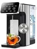 Aigostar 3L Heißwasserspender, 3s Turbo-Aufheizung, 4 Temperaturstufen, 1000ml Schnellausgabe, Instant-Wasserkocher mit temperatureinstellung, LED-Touch, BPA-frei, Filter-Slot, Schwarz