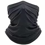 EasyULT Elastisch Schlauchschal, Multifunktionstuch Schnelltrocknend Atmungsaktiv Weich Sonnenschutz Verschleißfest Schlauchtuch Halstuch für Laufen/Wandern(Schwarz)