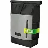 invilus ® - Rolltop Rucksack aus Recyceltem und Stark Reflektierenden Material - [Sicher durch die Nacht] - Der perfekte Rucksack für die dunkle Jahreszeit - Für Uni, Sport, Arbeit oder Freizeit