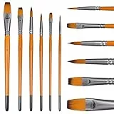 Dimeho Gesichtsmalpinsel-Set 6pcs Künstlerpinsel Set Profi Künstlerpinsel für Körper und Gesichtsbemalung Body-Art-Make-up-Set für Acrylmalerei Gouache Aquarell Halloween Karnevals Schminke Cosplay