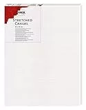 KREUL 593040 - Stretched Canvas, Keilrahmen 30 x 40 cm in Einsteigerqualität, ideal für Acryl- und Gouachefarben, Leinwand aus Baumwolle 4 fach grundiert, Weiß