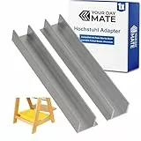 Hochstuhl Adapter, 1 Paar, kompatibel mit roba Sit Up und IKEA Trofast, Streben Box Halter aus Aluminium, Halterung für untere Strebe, Haltewinkel für flache und hohe Kunststoff Kisten und Drahtkörbe