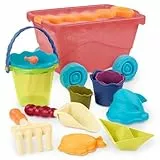 B. toys - Wavy-Wagon - Rot - Bollerwagen & Strandspielzeug - 10 Sandspielzeug - Strand Spielset - Sommerspielzeug für Kleinkinder, Kinder - 18 Monate +