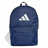 adidas Unisex Classic 3BARS Backpack, Dark Blue / White, One Size