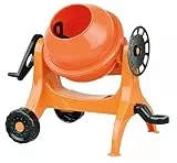 Lena 5010 x Betonmischer 24 cm, Mischmaschine orange, Zementmischer für Strand und Sandkasten, Mischer mit realistischer Funktion, Sandspielzeug für kleine Bauarbeiter ab 2 Jahre, Bunt, Mittel