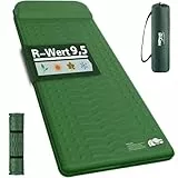 HiiPeak Isomatte R-Wert 9,5, Camping Matratze aus Schaumstoff mit Kissen, Isolierte Luftmatratze für Winter und Sommer, Bequeme Schlafmatte für Camping, Outdoor, Wandern, Reisen, Zelt