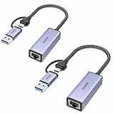 BENFEI USB Ethernet Adapter 1000Mbps, 2 Stück USB auf RJ45 Gigabit Ethernet LAN Netzwerkadapter Kompatibel für MacBook Surface Pro Notebook-PC mit Windows 11/10/8.1/8/7/XP/Vista, Mac OS