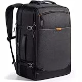 Inateck 38.5-46.2 L Reiserucksack erweiterbarer Herren Damen Handgepäck Flugzeug Rucksack, 15.6 Zoll Laptop Rucksack spritzwassergeschütztes Carry on Kabinenrucksack für Weekender