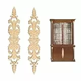 Hezhou 2 Stück holzornamente für möbel ornamente für möbel holz ornamente holzornamente Kann an Wänden, Türen, Schränken, Fenstern, Spiegeln und Kaminen angebracht werden (Stil 1)