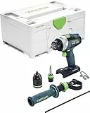 Festool Akku-Schlagbohrschrauber TPC 18/4 I-Basic QUADRIVE (mit Werkzeugfutter, Magnet-Bithalter, FastFix Schnellspannbohrfutter, Zusatzhandgriff, Bit PZ 2, Gürtelclip), im Systainer