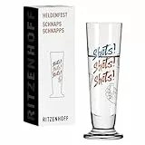 RITZENHOFF 1061016 Schnaps-Glas 40 ml - Serie Heldenfest, Motiv Nr. 16, Shotglas 4 cl rund, mehrfarbig - Made in Germany