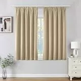CUCRAF Vorhänge Blickdicht mit Kräuselband 2 Stück H145 x B140 cm Thermovorhang Schallschutz Verdunklungsvorhänge Kälteschutz für Wohnzimmer Kinderzimmer Schlafzimmer Vorhang