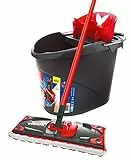 Vileda ULTRAMAX 2in1 Bodenwischer Komplett-Set | Mopp mit Mikrofaserbezug & Eimer mit Auswringfunktion | Hygienisches Bodenreinigungssystem für Parkett, Laminat & Fliesen