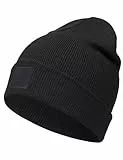 Occulto Leatherpatch Winter Mütze Beanie Black1
