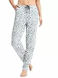 CALIDA Favourites Pyjamahose, Schlafanzughose Damen, elastischer Bund, mit Seitentaschen, hautfreundlich, pflegeleicht Star White 40-42