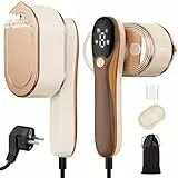 QEANY 1200W Steamer Dampfglätter,Tragbare Reise Dampfglätter,Reisebügeleisen Mini(100-240V),mit 110 ml Wassertank e 4 Dampfstufen für Zuhause Reisen