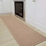 SIXHOME 50 * 240 Küchenteppich Waschbar rutschfest Sisaloptik Gewebte Küchenläufer rutschfest Saugfähig Teppich Läufer Beige