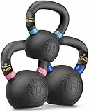 HQ Germany® Kettlebell Set 12,16kg [Pulverbeschichtung] - Gusseisen Kettlebell Set mit ±2% Gewichtstoleranz - Kugelhantel Gewicht, Hantel Gewichte, Kettle Bell, Kettlebells mit Pulverbeschichtung