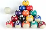 BOROCO Billardkugel Set, Mini Tisch Snooker Bälle Kit aus Kunstharz, 16 Stück 38mm Umweltfreundliche Billard Kugel Set, Spielzeugtisch Billard Zubehör für Kinder Partyspiele zu Hause