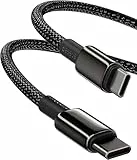 Baseus USB C auf USB C Kabel 100W 2M, PD 5A QC 4.0 Schnellladung USB C Ladekabel, Zinklegierung Typ C Kabel für iPhone 17/16/15/14/13/12, MacBook Pro iPad Air Mini Galaxy S25-20, Steam Deck