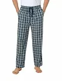 Jveyvth Herren 100% Baumwolle Pyjamahose, Gewebte kariert Schlafhose Loungewear Pyjama Hose mit Taschen