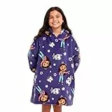 United Labels Gabby's Dollhouse Oversize Hoodie Decke mit Ärmeln und Kapuze für Mädchen, Lila, Kuschelpullover Einheitsgröße, Flauschiger Deckenpullover