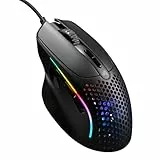 Glorious Gaming Model I 2 Wired Mouse: 9 programmierbare Tasten (2 tauschbar), superleichte 66 g, optischer 26k-Sensor, Sch. 80M Klicks, MMO/MOBA/FPS, ergonomische Seitliche Daumenauflage RGB, schwarz