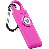 Thopeb Personal Alarm Schlüsselanhänger Frauen - Extra Laute Sirene, Stroboskoplicht, Sicherheit für Senioren und Damen - Rose Red