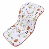 Baby Sitzauflage für Kinderwagen,Baby Sitzeinlage aus 100% Baumwolle Weiche und Reversible Autositz Kinderwagenauflage für Babyschale Buggy
