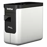 Brother PT-P700 Beschriftungsgerät für den PC (für 3,5 bis 24 mm breite TZe-Schriftbänder, bis zu 30 mm/Sek. Druckgeschwindigkeit), Schwarz, Grau