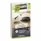 COMPO Ameisen‑Abwehrköder mit Orangenölextrakt, 2 ST – Vergrämungsmittel gegen gängige Ameisenarten, Ameisenköderdose für Innen‑ und überdachte Außenbereiche, Doppelpack